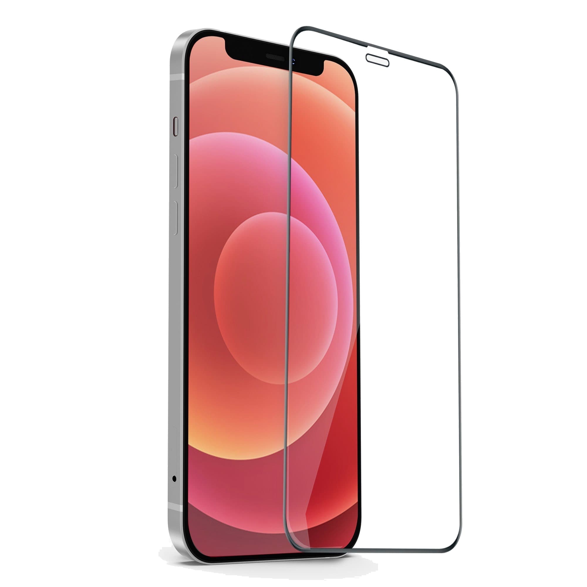 Tempered glass screen protector on an iPhone